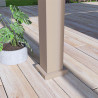 Pergola bioclimatique autoportante en alu Beige/Blanc – 3 x 4 m – 12 m² - Ombréa