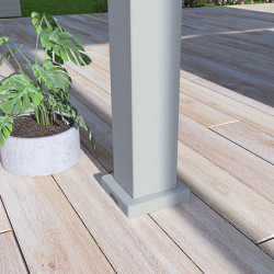 Pergola bioclimatique autoportante en alu Gris perle – 3 x 4 m – 12 m² - Ombréa