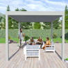 Pergola bioclimatique autoportante en alu Gris perle – 3 x 4 m – 12 m² - Ombréa