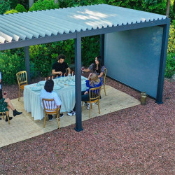 Store latéral 3M Ombréa pour pergola - Anthracite