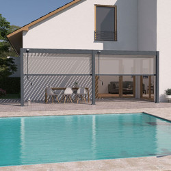 Store latéral 3M Ombréa pour pergola - Anthracite