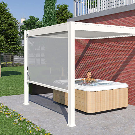 Store latéral pour pergola bioclimatique Ombréa – 3m - Blanc