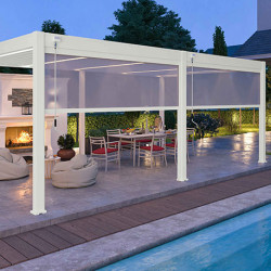 Store latéral pour pergola bioclimatique Ombréa – 4m - Blanc