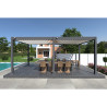 Pergola bioclimatique autoportée en alu Anthracite/Blanc – 3 x 6 m – 18 m² - Ombréa