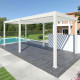 Pergola bioclimatique autoportée Alu - Lames orientables manuellement – 300 x 591 x 251 cm - 18 m² - Blanc - Ombréa