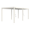 Pergola bioclimatique autoportée Alu - Lames orientables manuellement – 300 x 591 x 251 cm - 18 m² - Blanc - Ombréa