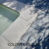 Dalle de terrasse en pierre reconstituée ep. 2,5 cm blanc nuancé, module de 1,15 m2