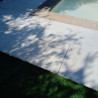 Dalle de terrasse en pierre reconstituée lisse patinée 50 x 50 x 2,3 cm blanc