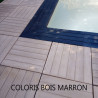 Dalle de terrasse en pierre reconstituée aspect bois 45 x 45 x 3,5 cm bois blanchi