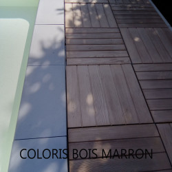 Dalle de terrasse en pierre reconstituée aspect bois 45 x 45 x 3,5 cm bois blanchi