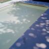 Margelle de piscine en pierre reconstituée plate droite aspect bouchardé couleur blanc – 50 x 30 x 2,5 cm 