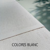 Margelle de piscine en pierre reconstituée plate courbe aspect bouchardé couleur ocre   38 x 30 x 2,5 cm