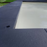 Margelle de piscine en pierre reconstituée angle rentrant aspect granit 44 x 44 x 3,5 cm - anthracite 