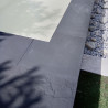 Margelle de piscine en pierre reconstituée courbe aspect granit 45,5 x 30 x 2,5 cm - anthracite