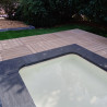 Margelle en pierre reconstituée angle sortant 40 x 40 x 4 cm schiste