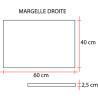 Margelle en pierre reconstituée droite 60 x 40 x 2,5 cm schiste