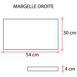 Margelle en pierre reconstituée droite 54 x 30 x 4 cm schiste