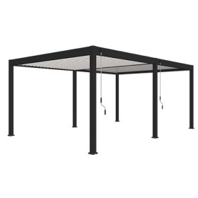 Pergola bioclimatique autoportante en aluminium Anthracite/Blanc – 4 x 6 m – 24 m² - Ombréa