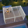 Pergola bioclimatique autoportante en aluminium Blanc – 4 x 6 m – 24 m² - Ombréa