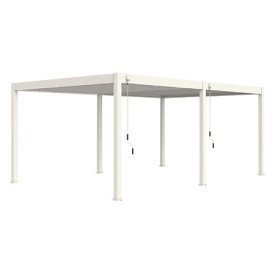 Pergola bioclimatique autoportante en aluminium Blanc – 4 x 6 m – 24 m² - Ombréa