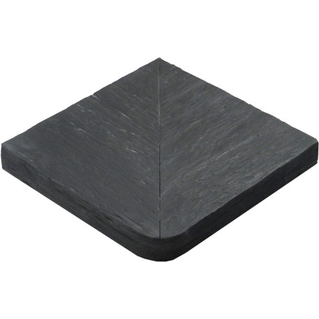 Margelle en pierre reconstituée angle sortant 30 x 30 x 4 cm schiste Margelle en pierre reconstituée angle sortant 30 x 30 x 4 cm schiste