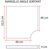 Margelle en pierre reconstituée angle rentrant 40 x 40 x 4 cm schiste