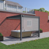 Pergola bioclimatique Ombréa adossée alu 3x4M + 1 store 4M - Anthracite
