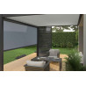Pergola bioclimatique adossée en alu Bicolore – 4 x 6 m – 24 m² - avec 2 stores 3 m Anthracite - Ombréa