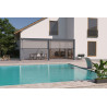 Pergola bioclimatique adossée en alu Bicolore – 4 x 6 m – 24 m² - avec 2 stores 3 m Blanc - Ombréa