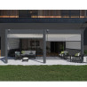 Pergola bioclimatique adossée en alu Bicolore – 4 x 6 m – 24 m² - avec 2 stores 3 m Blanc - Ombréa