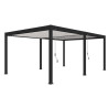 Pergola bioclimatique autoportante en alu Bicolore – 4 x 6 m – 24 m² - avec 2 stores 3 m Blanc - Ombréa