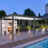 Pergola bioclimatique autoportante en alu Bicolore – 4 x 6 m – 24 m² - avec 2 stores 3 m Blanc - Ombréa