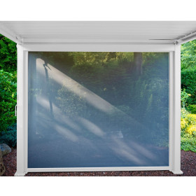 Pergola bioclimatique autoportante en alu Bicolore – 3 x 4 m – 12 m² - avec store 4 m Blanc - Ombréa