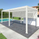 Pergola bioclimatique autoportante en alu Blanc – 3 x 6 m – 18 m² - avec 2 stores 3 m - Ombréa