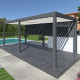 Pergola bioclimatique autoportante en alu Bicolore – 3 x 6 m – 18 m² - avec 2 stores 3 m Anthracite - Ombréa