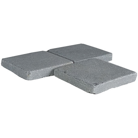 Pavé en pierre naturelle bleue vieillie tambouriné 20 x 20 x 2,5 cm Pavé en pierre naturelle bleue vieillie tambouriné 20 x 20 x 2,5 cm