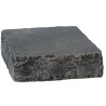 Pavé en pierre naturelle noir d’orient vieillie tambouriné – 14 x 14 x 3/5 cm