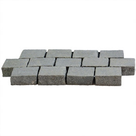 Pavé en pierre naturelle granit flammé 10 x 10 x 4 cm