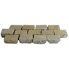 Pavé en pierre naturelle grés Kandla multicolore 14 x 14 x 5/7 cm