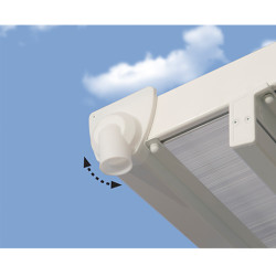 Pergola à adosser en aluminium blanc – 3 x 5 m – 16,1 m² - Toit en polycarbonate