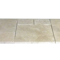 Dalles en pierre naturelle travertin ép. 2 cm, module de 0,74 m2