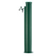 Fontaine de jardin Caronte en acier - robinet double sortie et tuyau d’arrosage 10 m – 17 x 27 x 94 cm - Vert