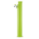 Fontaine de jardin Caronte en acier - robinet double sortie et tuyau d’arrosage 10 m – 17 x 27 x 94 cm – Vert anis