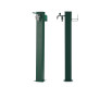 Fontaine de jardin Lauria en acier avec robinet double sortie et support tuyau – 9 x 15 x 85 cm - Vert