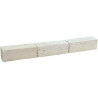 Barrette de jardin en pierre naturelle travertin vieillie 30 x 10 x 10 cm