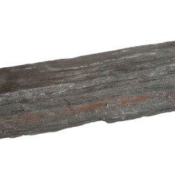 Bordure de jardin en schiste 100 x 10 x 6 cm - Finition anthracite et rouille