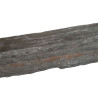 Bordure de jardin en schiste 100 x 10 x 6 cm - Finition anthracite et rouille