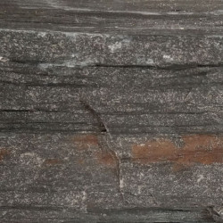 Bordure de jardin en schiste 100 x 10 x 6 cm - Finition anthracite et rouille