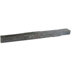 Bordure de jardin en schiste 100 x 10 x 6 cm - Finition anthracite et rouille