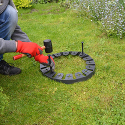 Bordure de jardin en plastique EDGING 77 x 8 x 4.5 cm noire
